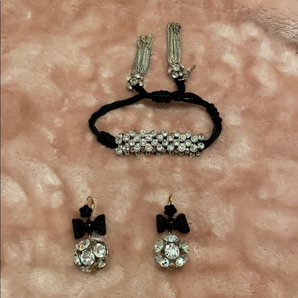 Betsy Johnson bracket and earring set